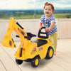 ShopEZ USA Kids Excavator Ride-on Pulling Cart with Sound Effects, Kids Digger Sit n Scoot Ride-on Toy for Toddler or Preschool Age with Under-Seat Storage, Treaded Wheels
