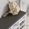 HOMCOM Shoe Storage PU Cushion Bench Chair for Entryway Porch with Removable Shelves