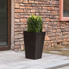 Outsunny Set of 3 Tall Planters, Outdoor & Indoor Flower Pot Set for Front Door, Entryway, Patio and Deck, Grey