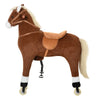 Qaba Sound-Making Ride on Horse Stuffed Animal for Kids with Padding, Stuffed Animal Horse Toy for Girls and Boys, Plush Horse Gift with Soft Feel, Interactive Toy for Kids