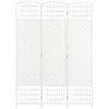 HOMCOM 6 Panel Folding Room Divider Portable Privacy Screen Wave Fiber Room Partition for Home Office White