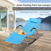 Outsunny Outdoor Rocking Chair, Chaise Lounge Pool Chair for Sun Tanning, Sunbathing Rocker, Armrests & Pillow for Patio, Lawn, Beach, Large, Beige