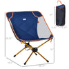 Outsunny Outdoor Folding Beach Camping Chair with Strong Steel Legs, Side Cup Holder, & Durable Oxford Fabric, Red