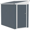 Outsunny 8' x 4' Metal Outdoor Storage Shed, Lean to Shed, Garden Tool Storage House with Lockable Door and 2 Air Vents for Backyard, Patio, Lawn