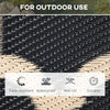 Outsunny 9' x 12' Reversible Outdoor RV Rug, Plastic Straw Rug for Camping, Deck, Beach, Black