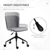 Vinsetto Home Office Chair, Swivel Task Chair with Adjustable Height and Armless Design for Small Space, Living Room, Bedroom, Light Gray