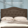HOMCOM Bedroom Headboard  w/ Nail Head Trim for 58.25'' Bed, Beige