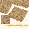 Soozier 18 Piece 24" x 24" High-Density Water Resistant Interlocking Foam Floor Tile Mats 72Sqft- Light Wood Grain