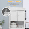 HOMCOM Traditional Buffet with Hutch, Freestanding Kitchen Pantry Storage Cabinet with Doors and Drawer, Adjustable Shelving, White