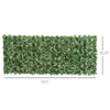 Outsunny 12 Piece Artificial Boxwood Privacy Fence, 20" x 20", Faux Hedge Greenery Wall Backdrop Decoration, Indoor Outdoor Garden Décor, Green
