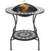 Outsunny Outdoor Fire Pit with Grill Cooking Grate, Cover, Fire Poker for Patio