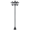 Outsunny Outdoor Lamp Post Lights, Triple Head Solar Powered Lamp, Street Vintage Solar Post Lamp, for Backyard, Garden Pathway, Driveway, 72 Inches