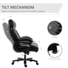 Vinsetto Big and Tall Executive Office Chair 396lbs with Wide Seat, Home High Back PU Leather Chair with Adjustable Height, Swivel Wheels, Black
