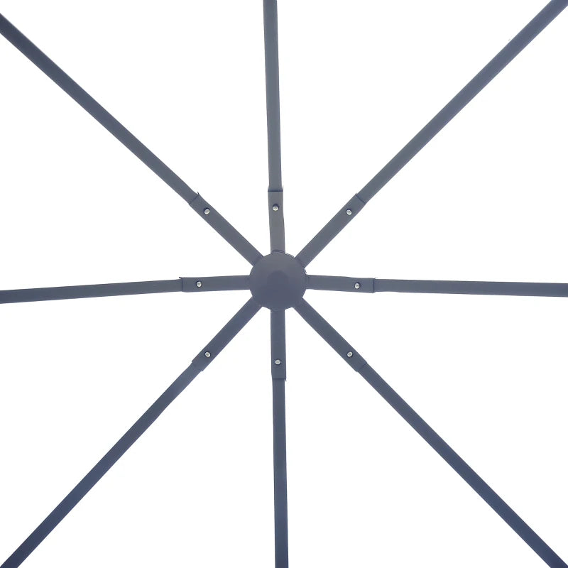 Outsunny 10' x 10' Steel Outdoor Patio Canopy Gazebo Frame - Leaf Design