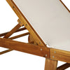Outsunny Mesh Acacia Wood Adjustable Outdoor Sun Lounger with Wheels