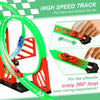 Qaba Track Builder DIY Loop Kit with Luminous Effect Spider Model Pull-back Car