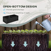 Outsunny Galvanized Raised Garden Bed, Steel Outdoor Planters with Reinforced Rods,, 71'' x 36'' x 23'', Black
