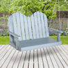 Outsunny 2-Seater Outdoor Patio Swing Bench with Wooden Build, Water-Fighting Protection & Classic Style, Grey