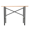 HOMCOM 46"L x 28"W Garage Table with X Bar Support and Natural Tabletop, Natural/Black