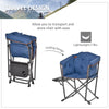 Outsunny Fully Padded Director Chair, Folding Camping Chair with Thick Padded, Side Table and Heavy Duty Frame for Camping, Picnic, Beach, Hiking, Travel, Green