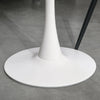 HOMCOM Modern Round Dining Table with Spacious Tabletop and Metal Base for Kitchen or Dining Room, Faux White Marble