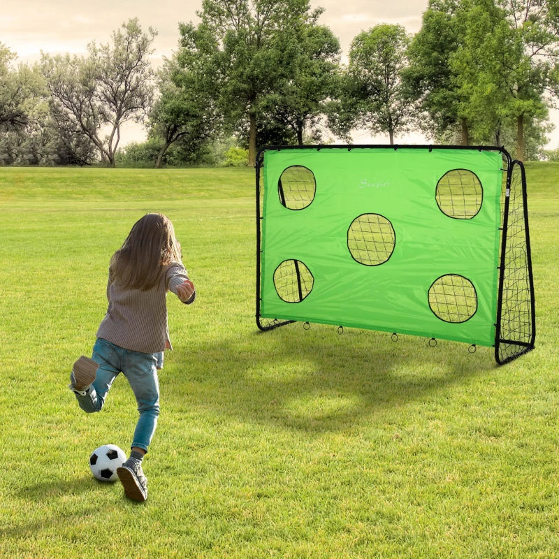Soozier 6' x 6' Folding Lacrosse Goal, Backyard Lacrosse Net with Steel Frame, Soccer & Lacrosse Training Equipment for Kids, Youth, Adults
