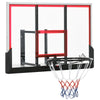 Soozier Wall Mounted Basketball Hoop, Basketball Goal with 43" x 30" Shatter Proof Backboard, Durable Bracket and All Weather Net for Outdoor Use