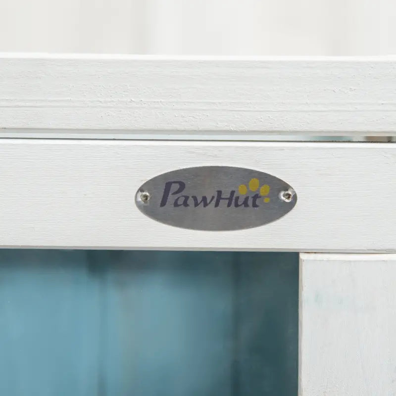 PawHut Desk/Table Sized Rabbit Hutch with Wheels