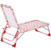 Outsunny Lightweight Chaise Lounge Chair for Kids with Foldable Function and No Assembly Required, Rabbit Pattern