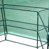 Outsunny 6.4'x7.4' Greenhouse Kit 3-Tier 10 Shelf Outdoor Portable Walk-In Hexagonal with Zippered Doors & PE Covering