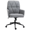 Vinsetto Leisure Task Office Chair Swivel with Double Thick Padded Backrest, Adjustable Height, Soft Cushioned Seat and 5 Wheels - Grey