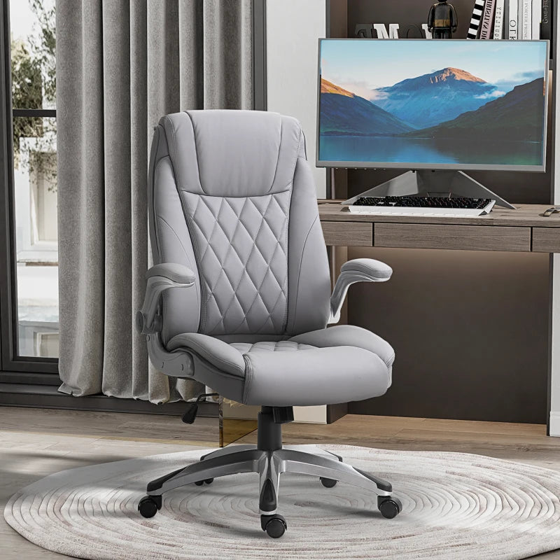 Vinsetto Breathable Home Office Chair Executive Height Adjustable Rolling Swivel Chair With Tilt Function