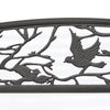 Outsunny 50" Vintage Bird Pattern Garden Cast Iron Patio Bench - Brown