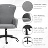 Vinsetto Ergonomic Rolling Office Desk & Computer Chair with 5 Castor Wheels & Easy Adjustable Height/Tilt - Grey