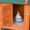 PawHut 67" Wooden Chicken Coop Outdoor Chicken House Small Animal Habitat Hen House Poultry Cage with Removable Tray Openable Nesting Box Backyard