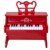 Qaba Kids Mini Piano Toy with 25 Keys Simulated Piano Sound, a Realistic Piano Look, &  Side Book Holder - Red