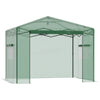 Outsunny 10' x 10' Portable Walk-in Greenhouse, Folding Pop-up, Outdoor Canopy Green House, Roll-Up Zipper Door & 2 Ventilating Side Windows for Growing Flowers, Herbs, Vegetables, Saplings