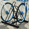 Soozier 2-Bike Floor Stand Storage Parking Rack with Stable & Strong Steel Frame, Double Sided Design & All-Around Use