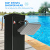 Outsunny 7' Outdoor Solar Heated Shower with 360 Rotating Rainfall & Handheld Shower Head, Foot Shower Faucet, Temperature and Pressure Adjustable, Holds 9.2 Gallons for Backyard Pool