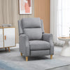 HOMCOM Manual Recliner Chair with Footrest, Thick Padded Reclining Chair Sofa Chair for Living Room Bedroom, Gray