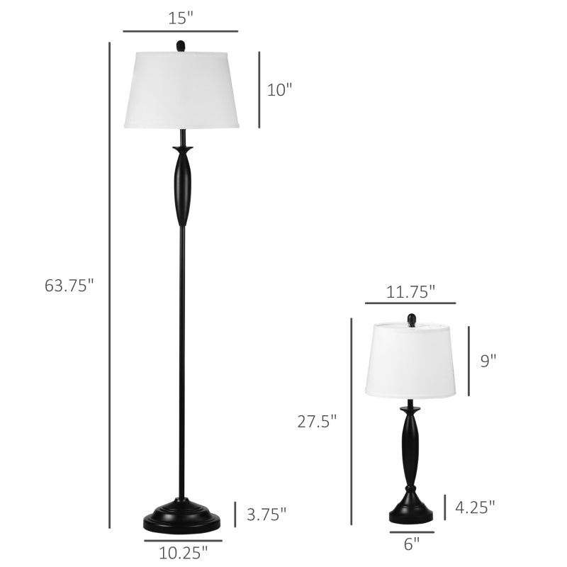 HOMCOM Floor Lamps for Living Room, Industrial Standing Lamp with Balance Arm, Adjustable Head, 31.5"x11.75"x65", Black