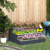 Outsunny 3 Tier Raised Garden Bed, Metal Elevated Planer Box