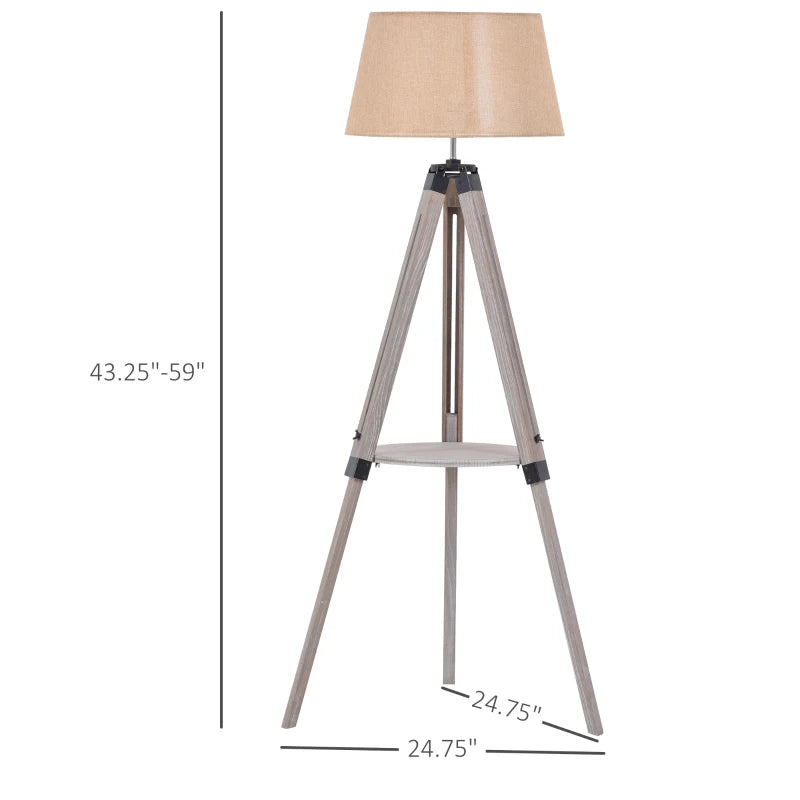 HOMCOM Modern Standing Floor Lamp Bedroom Light w/ Drum Lampshade, Foot Pedal Switch