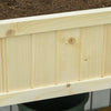 Outsunny 47" x 21" Raised Garden Bed Elevated Wooden Planter Box w/ Lockable Wheels, Storage Shelf for Backyard, Dark Gray