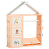 Qaba Kids Toy Organizer and Storage Book Shelf with Multiple Storage Spaces, Orange-1