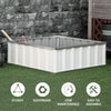 Outsunny 3x3 ft Galvanized Raised Garden Bed, Metal Outdoor Planter Box for Gardening Vegetables Flowers and Herbs, White