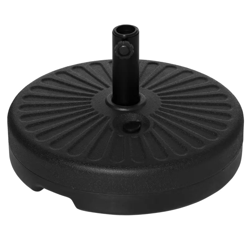 Outsunny 30 lbs. Market Umbrella Base Holder, 18" Heavy Duty Parasol Stand for Patio, Black
