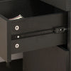 HOMCOM 3 Drawer Storage Cabinet, Mobile File Cabinet, Printer Stand with Castors, Black Wood Grain