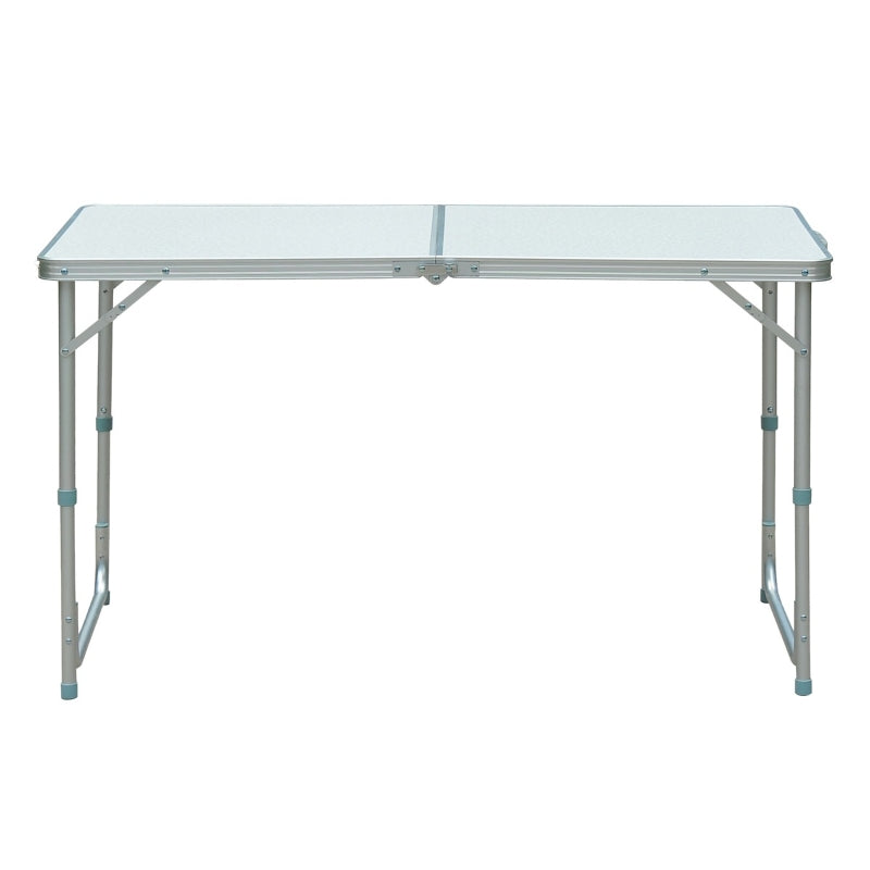 Outsunny 47" Aluminum Lightweight Portable Folding Easy Clean Camping Table with Carrying Handle