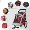 ShopEZ USA Pet Stroller Foldable with Mesh Windows Brakes and Cup Holder for Small Dogs